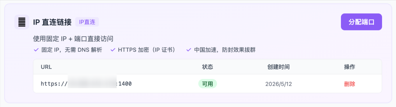 IP直连链接截图